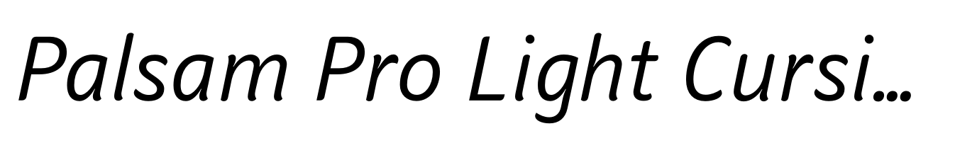 Palsam Pro Light Cursive