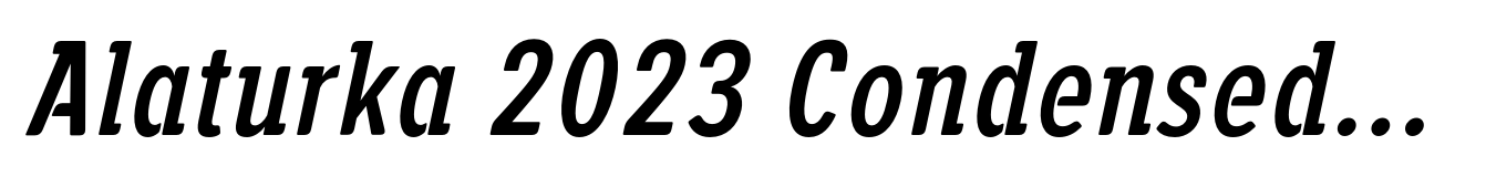 Alaturka 2023 Condensed Medium Italic