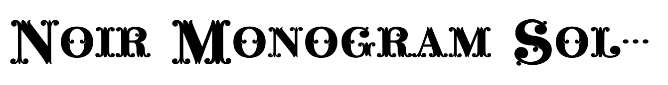 Noir Monogram Solid (10000 Impressions)