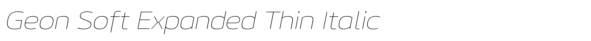 Geon Soft Expanded Thin Italic image