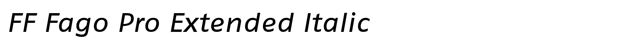 FF Fago Pro Extended Italic image