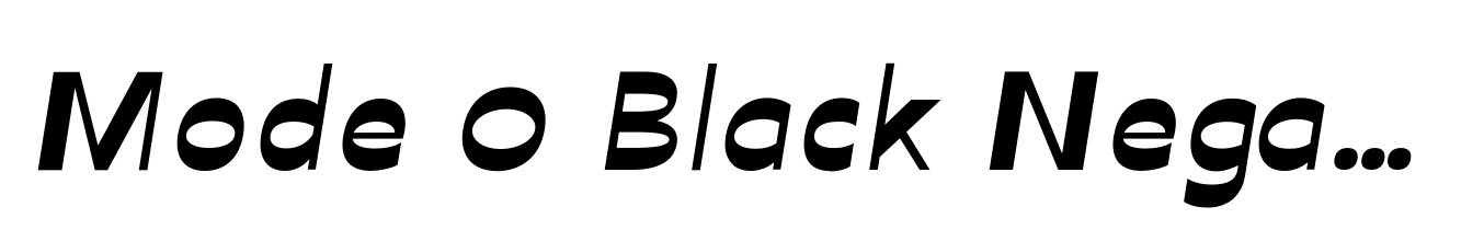 Mode 0 Black Negativ Italic