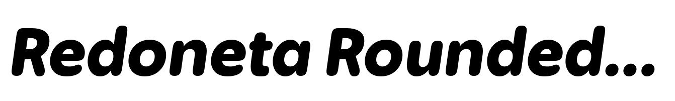 Redoneta Rounded Bold Italic
