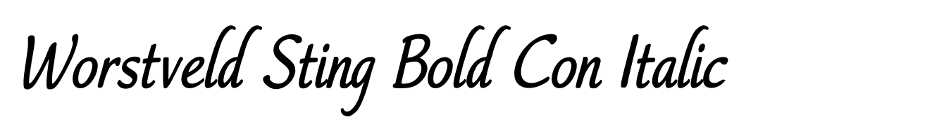 Worstveld Sting Bold Con Italic