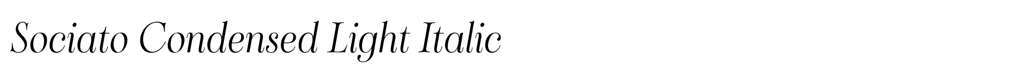 Sociato Condensed Light Italic image
