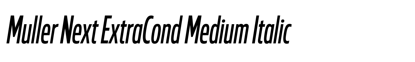 Muller Next ExtraCond Medium Italic