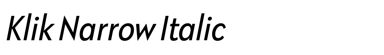 Klik Narrow Italic