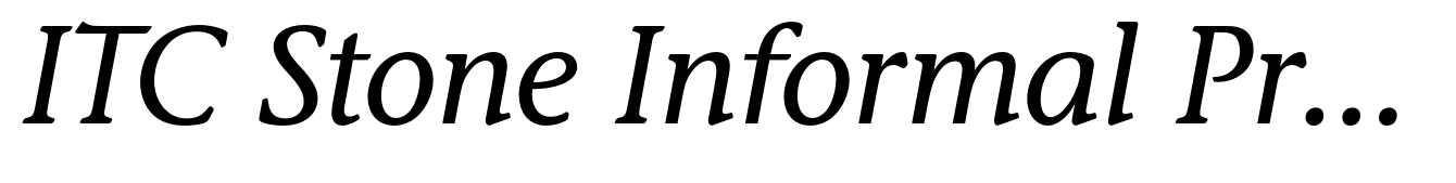 ITC Stone Informal Pro Medium Italic
