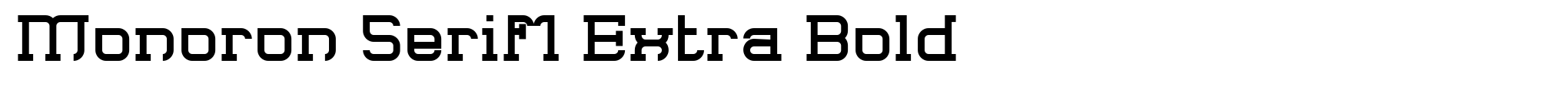 Monoron Serif1 Extra Bold image