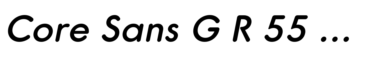 Core Sans G R 55 Medium Italic