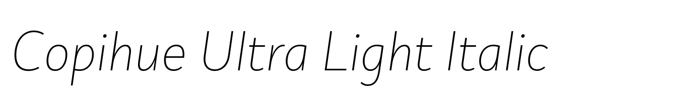 Copihue Ultra Light Italic
