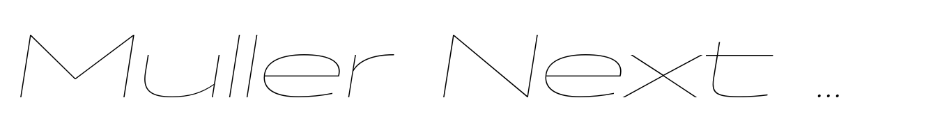 Muller Next Expanded Hairline Italic