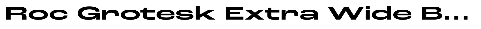 Roc Grotesk Extra Wide Bold image