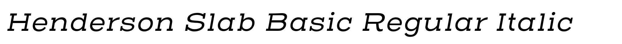 Henderson Slab Basic Regular Italic image