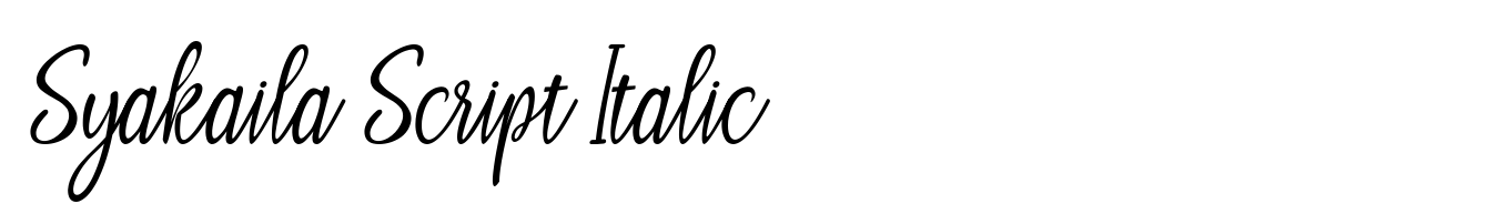 Syakaila Script Italic
