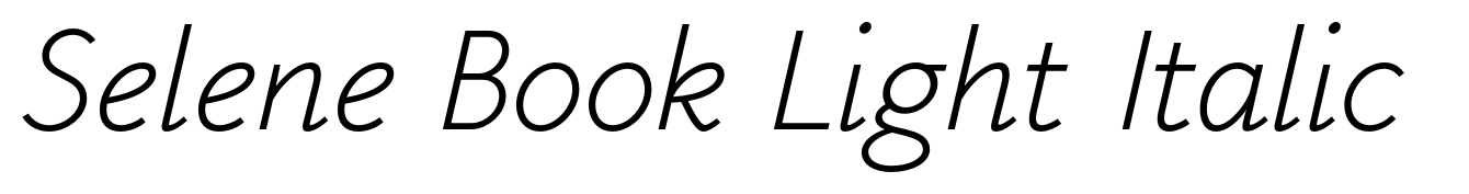 Selene Book Light Italic