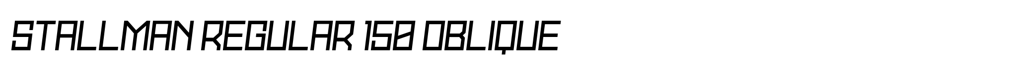 Stallman Regular 150 Oblique image