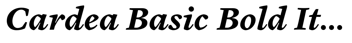 Cardea Basic Bold Italic Lining