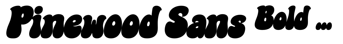 Pinewood Sans Bold Italic