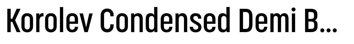 Korolev Condensed Demi Bold