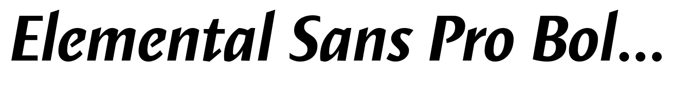 Elemental Sans Pro Bold Italic