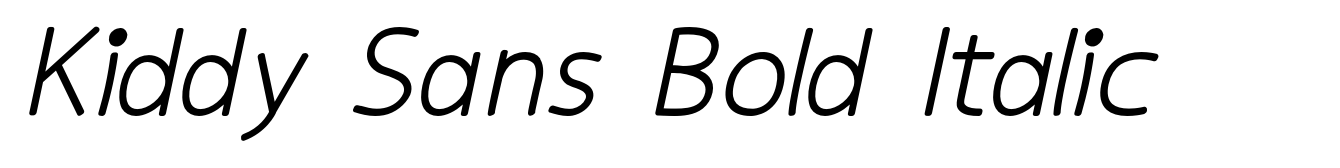 Kiddy Sans Bold Italic