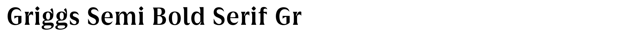 Griggs Semi Bold Serif Gr image