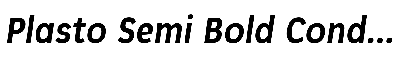 Plasto Semi Bold Condensed Italic