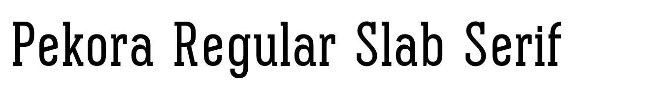 Pekora Regular Slab Serif