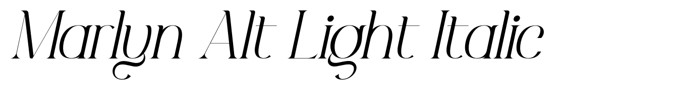 Marlyn Alt Light Italic