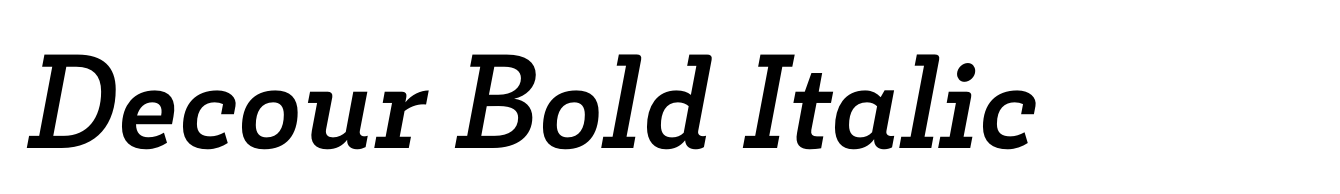 Decour Bold Italic