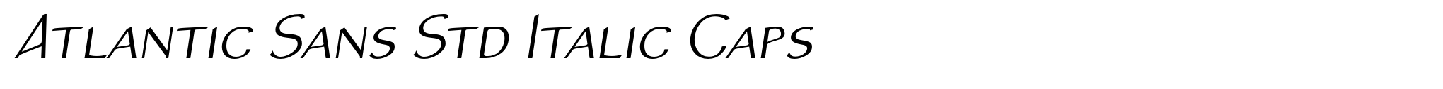 Atlantic Sans Std Italic Caps image
