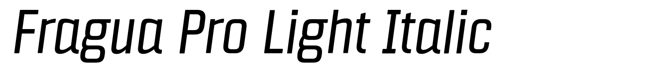 Fragua Pro Light Italic