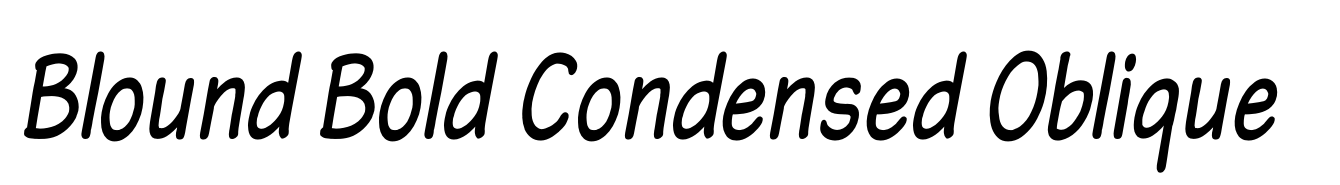 Blound Bold Condensed Oblique