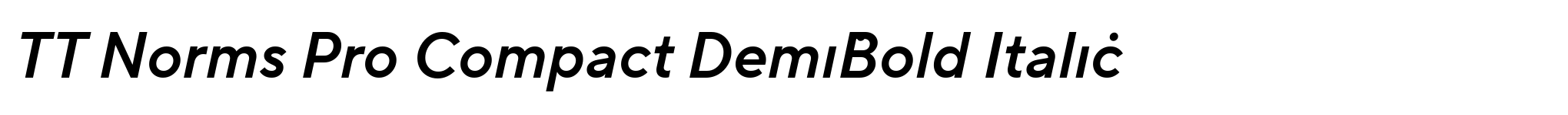 TT Norms Pro Compact DemiBold Italic image