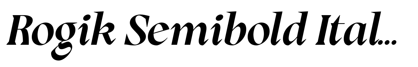Rogik Semibold Italic