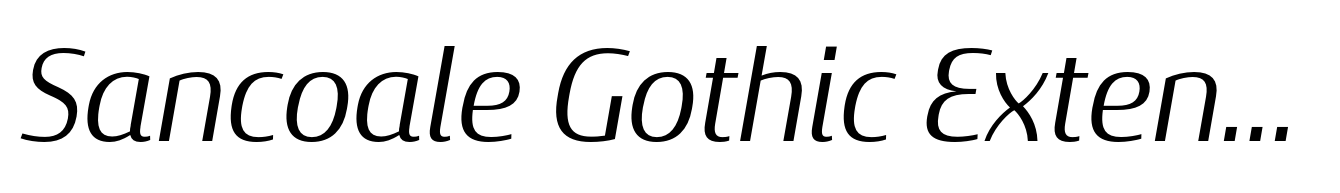 Sancoale Gothic Extended Regular Italic
