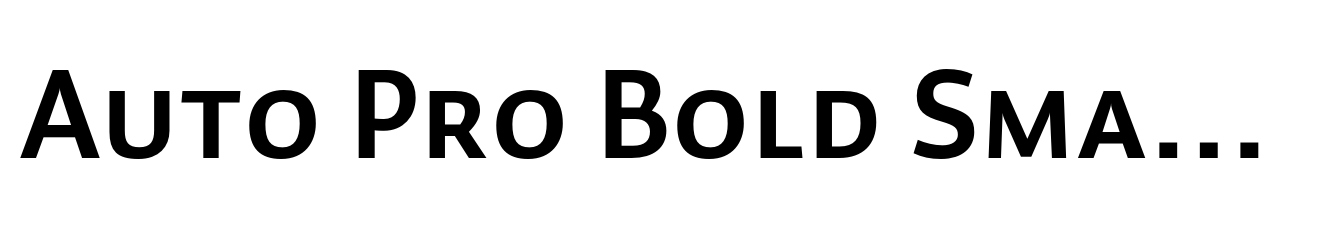 Auto Pro Bold SmallCaps