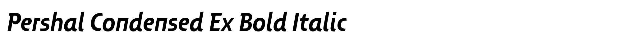 Pershal Condensed Ex Bold Italic image