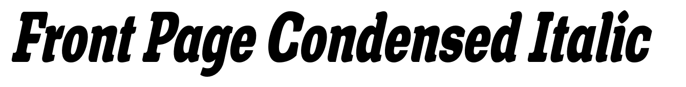 Front Page Condensed Italic