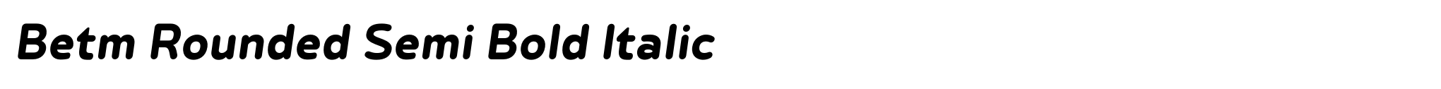 Betm Rounded Semi Bold Italic image