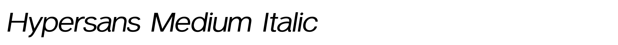 Hypersans Medium Italic image