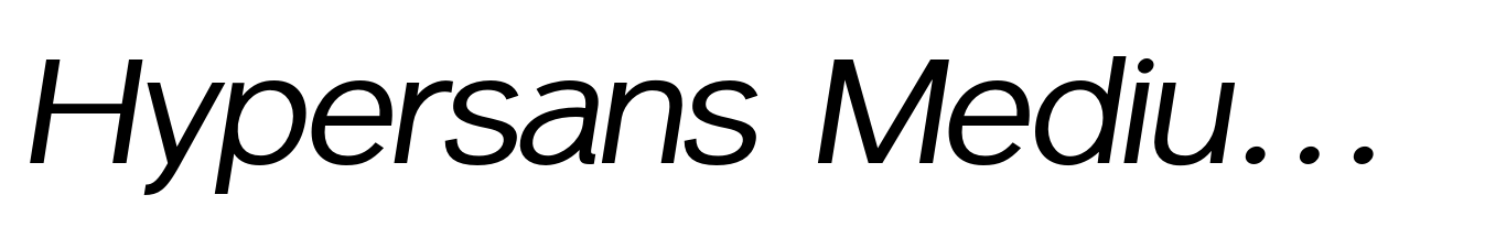 Hypersans Medium Italic