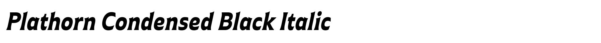 Plathorn Condensed Black Italic image
