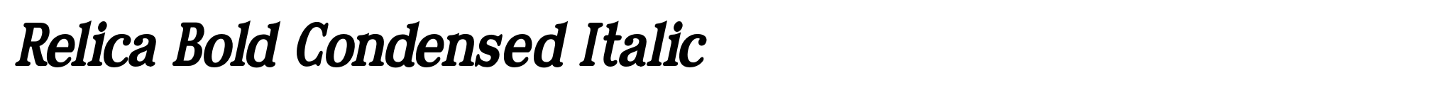 Relica Bold Condensed Italic image