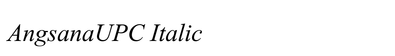 AngsanaUPC Italic