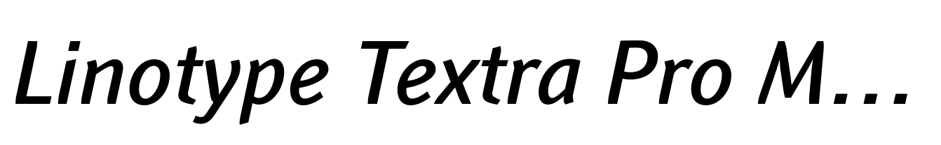 Linotype Textra Pro Medium Italic