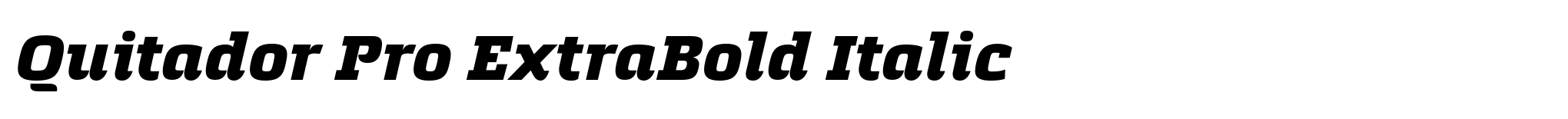 Quitador Pro ExtraBold Italic image