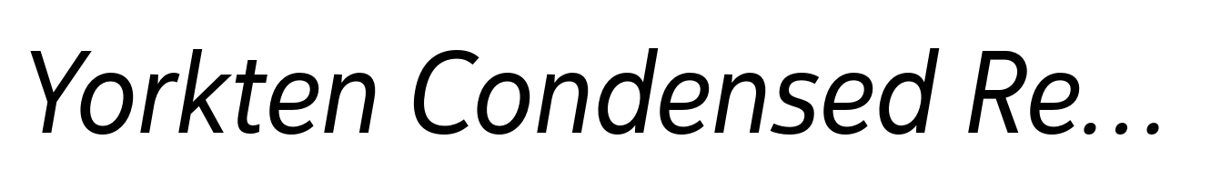 Yorkten Condensed Regular Italic