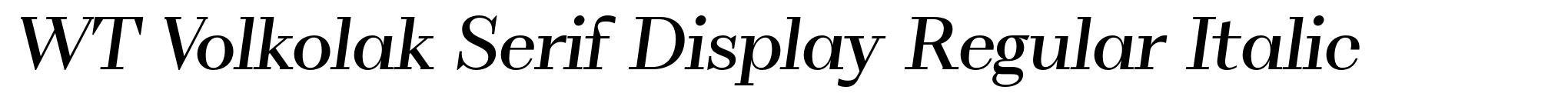 WT Volkolak Serif Display Regular Italic image